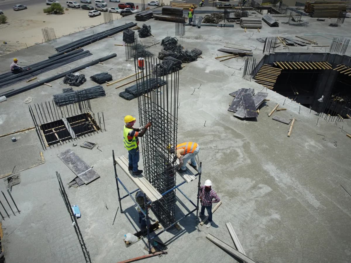 Unco Global carrying out a safety training to a group of workers on site